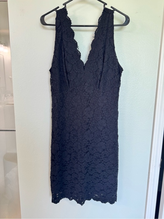 Express Dresses & Skirts - Express Black Floral Lace V-Neck Mini Dress